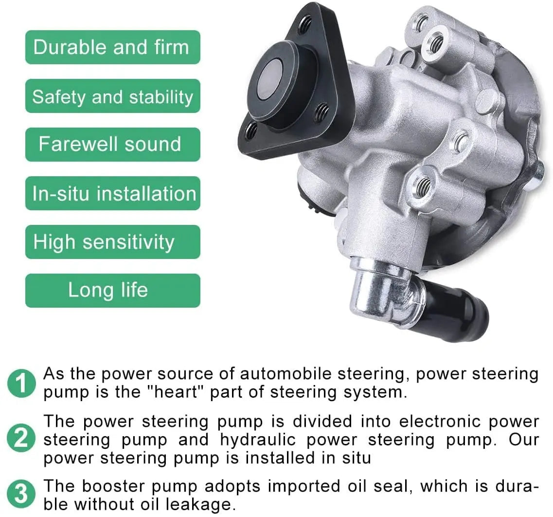 SPELAB Power Steering Pump with Pulley Compatible for BMW E46 323i 325i 328Ci 330i Replace # 553-58945