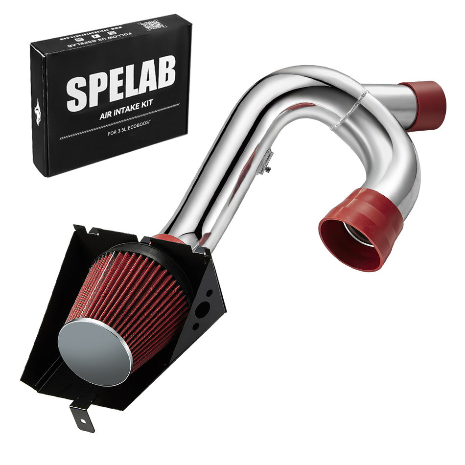 SPELAB 3.5" Cold Air Intake Kit For 2012-2014 Ford F150 3.5L V6 Ecoboost Turbo